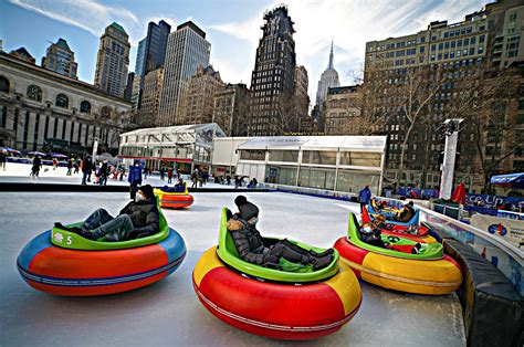 Bumper cars on ice are back at Bryant Park | amNewYork