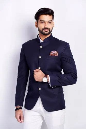 Wedding Plain Navy Blue Jodhpuri Bandhgala At Rs 2500 In Yamuna Nagar
