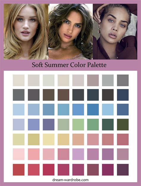 Soft Summer Color Palette And Wardrobe Guide Dream Wardrobe Soft