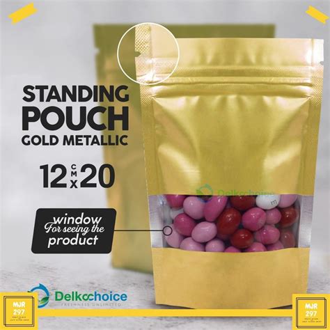 Jual Standing Pouch Klip Plastik Kemasan Makanan Ziplock Window