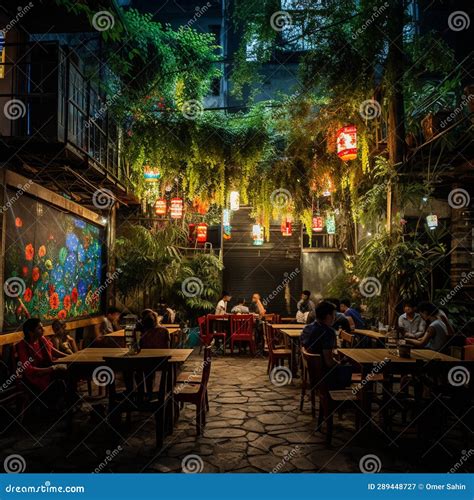 Hidden Cafe In Ho Chi Minh City X S Bustling Streets Stock Image