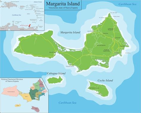 Premium Vector | Margarita Island map