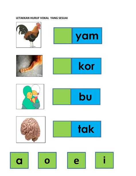 Huruf Vokal Interactive Exercise Live Worksheets