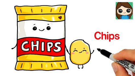 How To Draw A Bag Of Chips Step By Step Update New