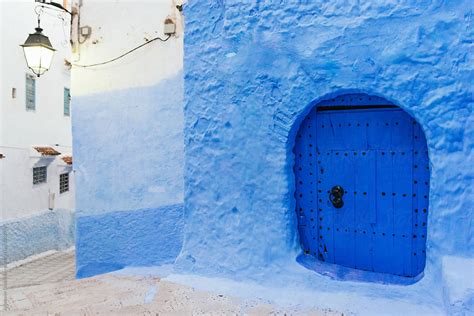 Blue City Street In Chefchaouen Morocco By Stocksy Contributor