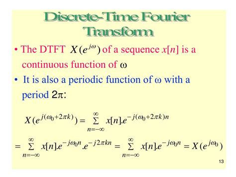 Ppt Discrete Time Fourier Transform Discrete Fourier Transform Dtft