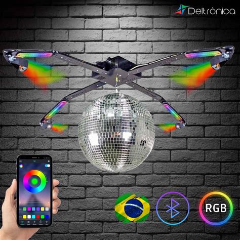 Kit Discoteca Rgb Globo Cm Deltr Nica Canh Es Strobo Led