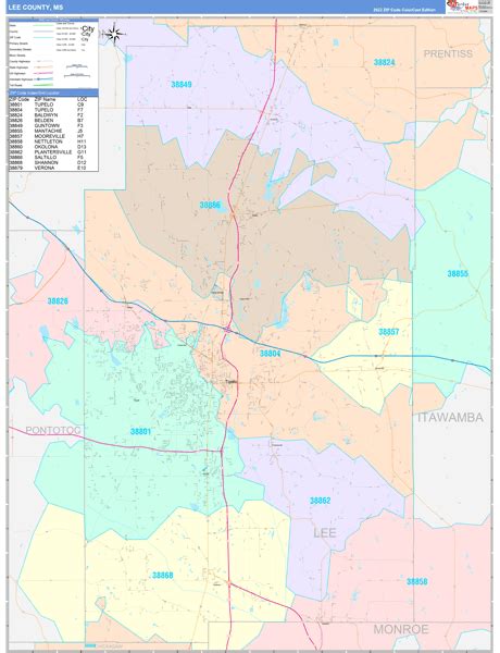 Maps of Lee County Mississippi - marketmaps.com