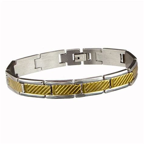 Buy Wholesale Stainless Steel Bracelet Bicolour 6