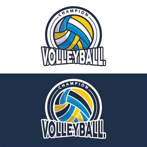 Volleyball Logo Sport Einfaches Design Welt Sport Turnier Vektor