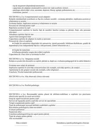 Fisa Evaluare Psihologica Pdf