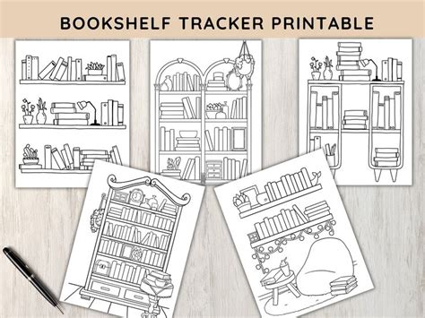 Bookshelf Tracker Book Tracker Printable Printable Bookshelf