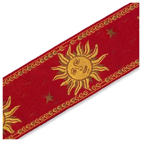 Levys Jacquard Sun Polyester Strap Red At Gear4music