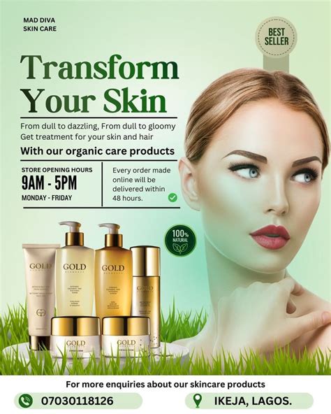 Skin Care Flyer In 2023 Organic Care Products Skin Care Visual