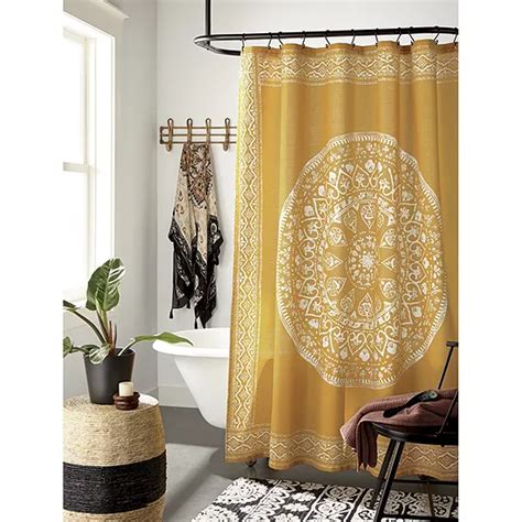 Distant Lands Medallion Shower Curtain Color Yellow Jcpenney