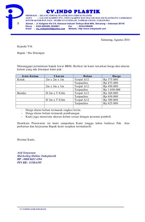 Contoh Email Penawaran Harga Contoh Resource