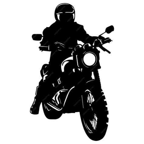 Premium Vector A Motorcycle Rider Vector Silhouette