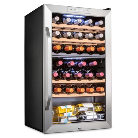 Buy Ivation33 Bottle Dual Zone Wine Cooler Refrigerator W Lock Large