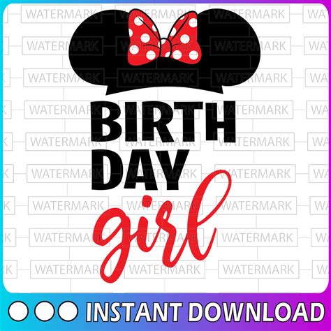 Birthday Girl Svg Disney Birthday Svg Disney Svg Dxf Png I Inspire