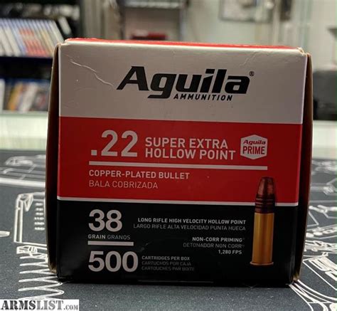 Armslist For Sale Aguila 22 Super Extra Hollow Point Ammo For Sale