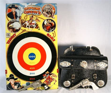 Hopalong Cassidy Vintage Memorabilia Lot 4 Pcs Hopalong Cassidy Target Game