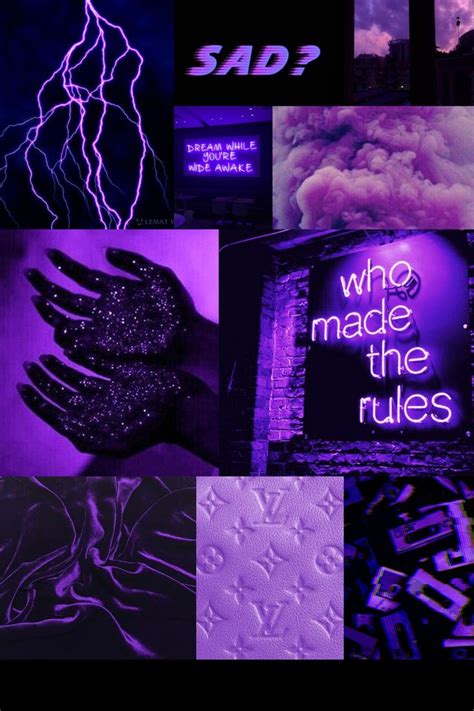 Dark Purple Mood Board Aesthetic Collage Wallpaper Dark Purple Aesthetic Purple Aesthetic