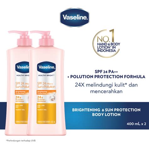 Jual Vaseline Healthy Bright SPF 24 PA 2 X 400 ML Shopee Indonesia