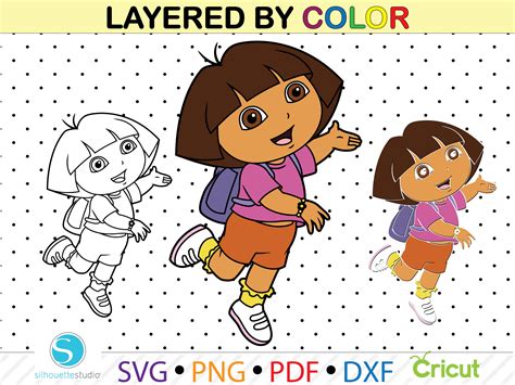 Dora The Explorer Svg Dora The Explorer Clipart Png Dora Svg Etsy Finland