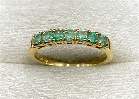 No Reserve Price Kt Yellow Gold Ring Emerald Catawiki