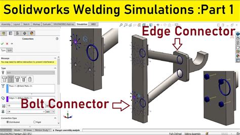 Solidworks Simulations I Edge Weld Connector Analysis Of Hanger