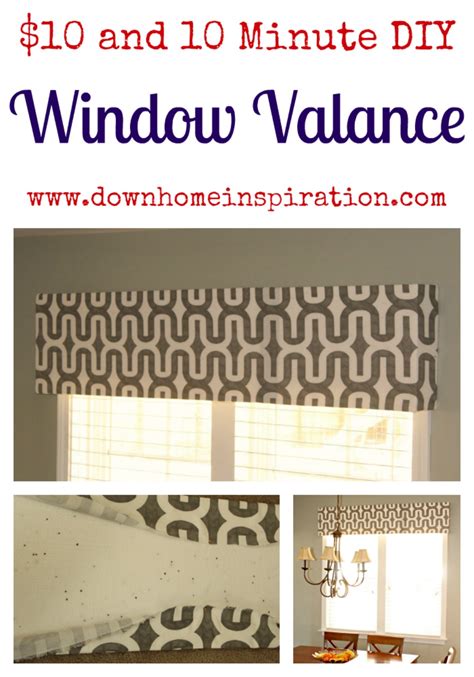 $10 and 10 Minute DIY Window Valance - Down Home Inspiration