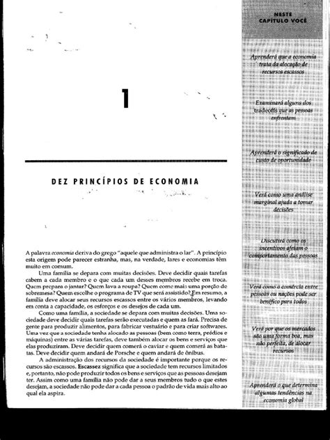 Dez Princípios de Economia - Mankiw | PDF