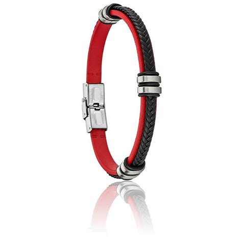 Bracelet Urban Man Tressé Rouge LS1829 2 3 Lotus Ocarat