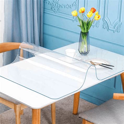 Toalha De Mesa Lugares Transparente Grossa Protetor De Mesa Pvc