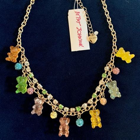 Betsey Johnson Statement Necklace New With Tags Gummy Bear Bejeweled