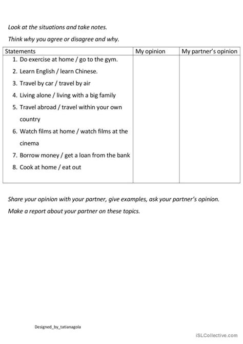 Give Opinion Agree Disagree Phrases English Esl Worksheets Pdf Doc