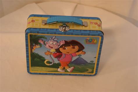 Dora The Explorer Lunch Box Nick Jr 2003 Tin Box Collectible Metal Lunch Box 1885546589