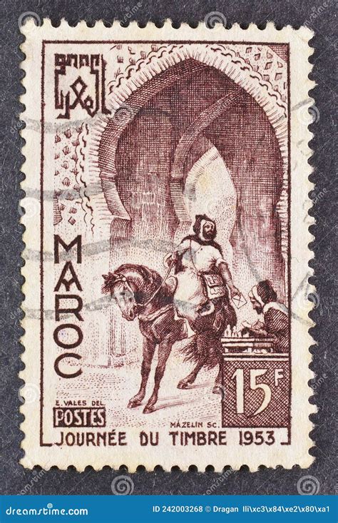 Cancelled Postage Stamp Printed By Morocco That Shows Tour Rekka And