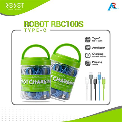 Jual Kabel Data Robot Type C RBC100S 2 4A 100cm 1Toples Isi 20pcs