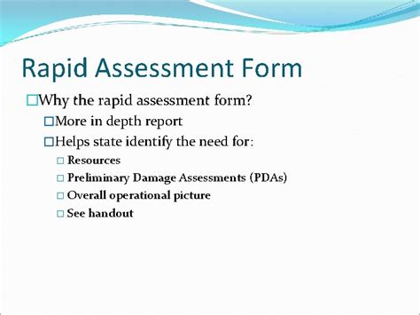 Rapid Assessment Overview Rapid Assessment A Quick Evaluation