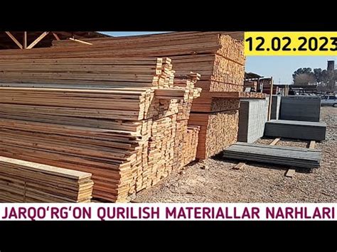 JARQOʻRGʻON TUMANI QURILISH MATERIALLAR NARHLARI @Surxonuz74 - YouTube