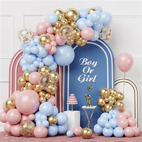 Arche Ballon Rose Et Bleu Pcs Guirlande Ballon Rose Bleu Pour