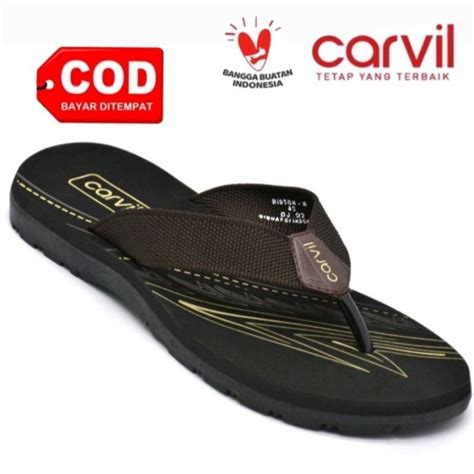 Jual Sandal Jepit Pria Carvil Terbaru Original Carvil Riston M