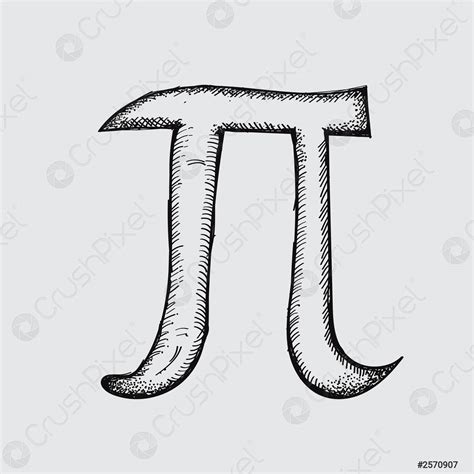Pi Symbol hand drawn Icon - stock vector 2570907 | Crushpixel