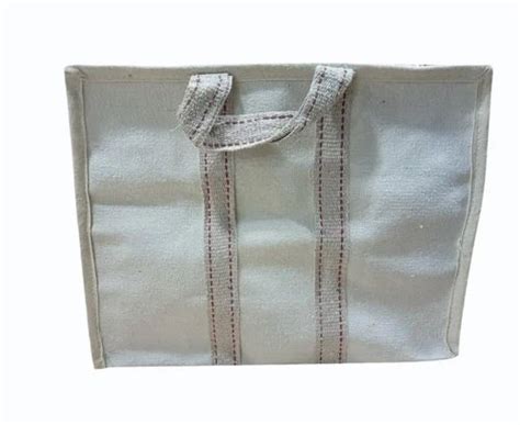 Handled Cotton White Zipper Jhola Bag At Rs Piece In Indore Id