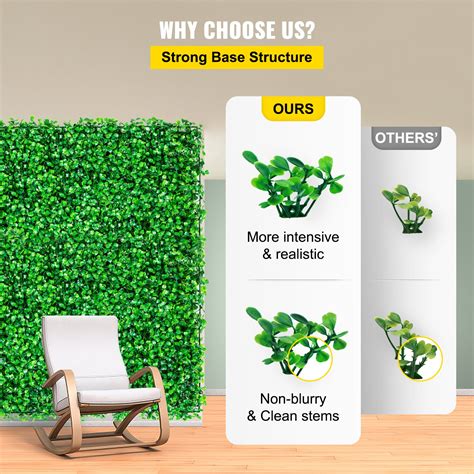 Vevor Pcs X Artificial Boxwood Panels For Sq Feet Boxwood