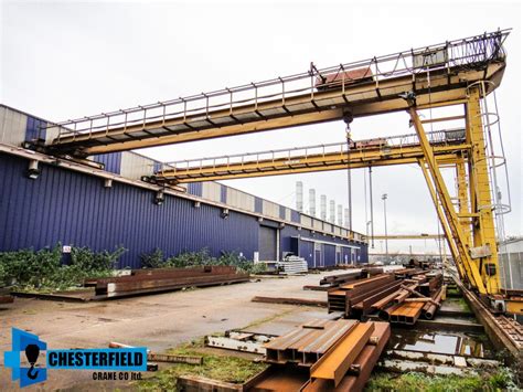 2x 10 Tonne 19 5 Meter Span Semi Goliath Gantry Crane And 300 Meters Of