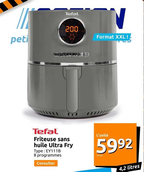 Promo Friteuse Sans Huile Ultra Fry Tefal Chez Action Icatalogue Fr