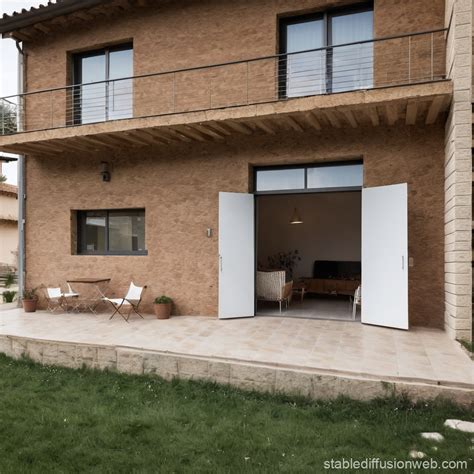 Rustic Modern House Facade Stable Diffusion Online