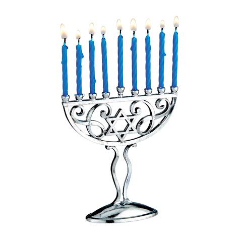 Rite Lite 45pc Silver And Blue Classic Style Mini Hanukkah Menorah Set With Candles 4 75 Michaels